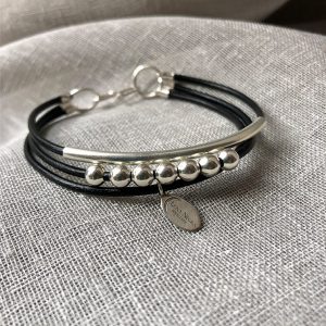 Top detaylı Deri Bileklik